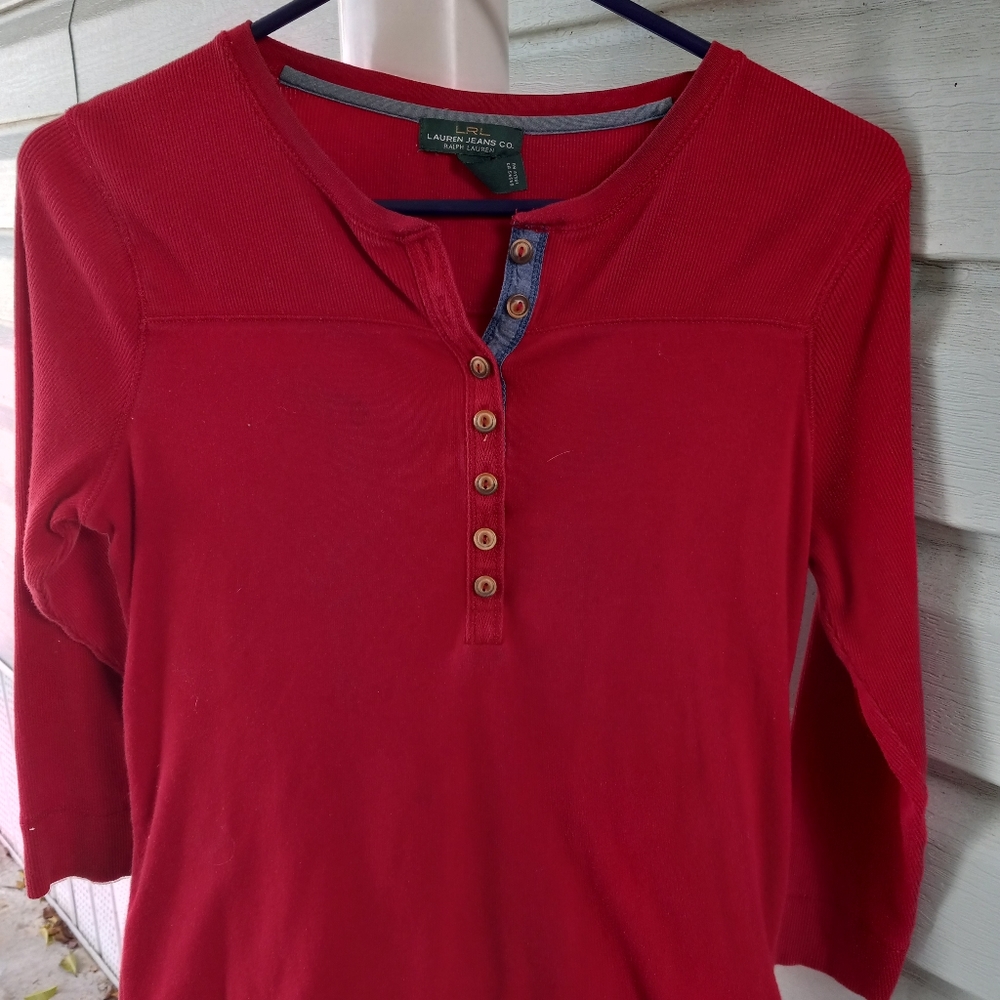 Red long sleeve shirt